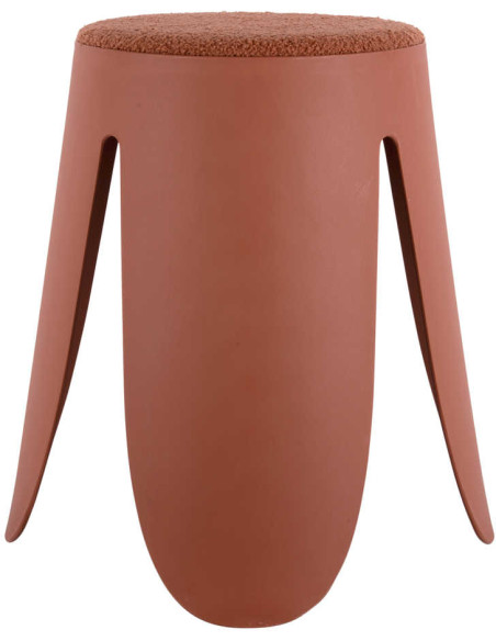 Tabouret bouclette terracotta 46 cm Savor