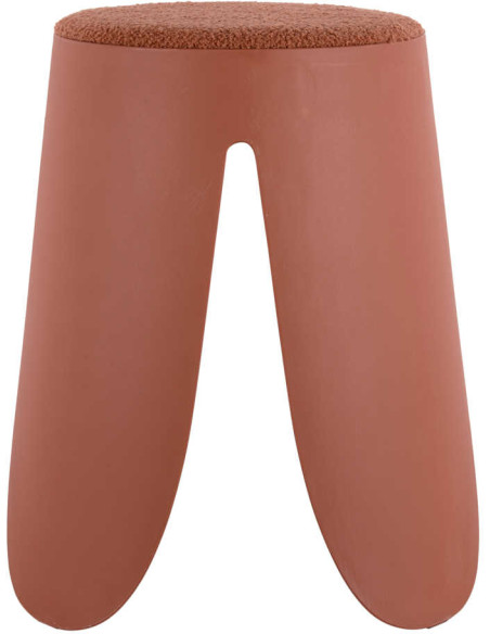 Tabouret bouclette terracotta 46 cm Savor