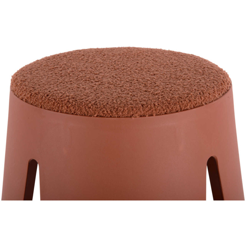 Tabouret bouclette terracotta 46 cm...