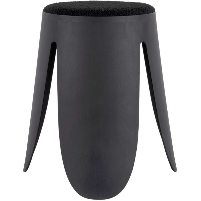 Tabouret bouclette noir empilable 46...