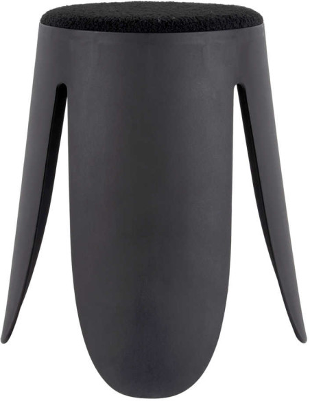 Tabouret bouclette noir empilable 46 cm Savor