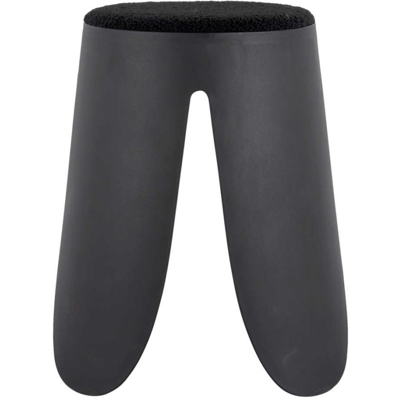 Tabouret bouclette noir empilable 46...