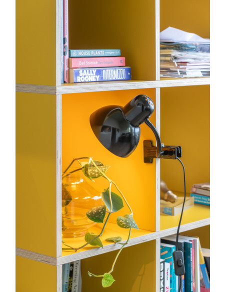Lampe à pince noire E27 New Retro