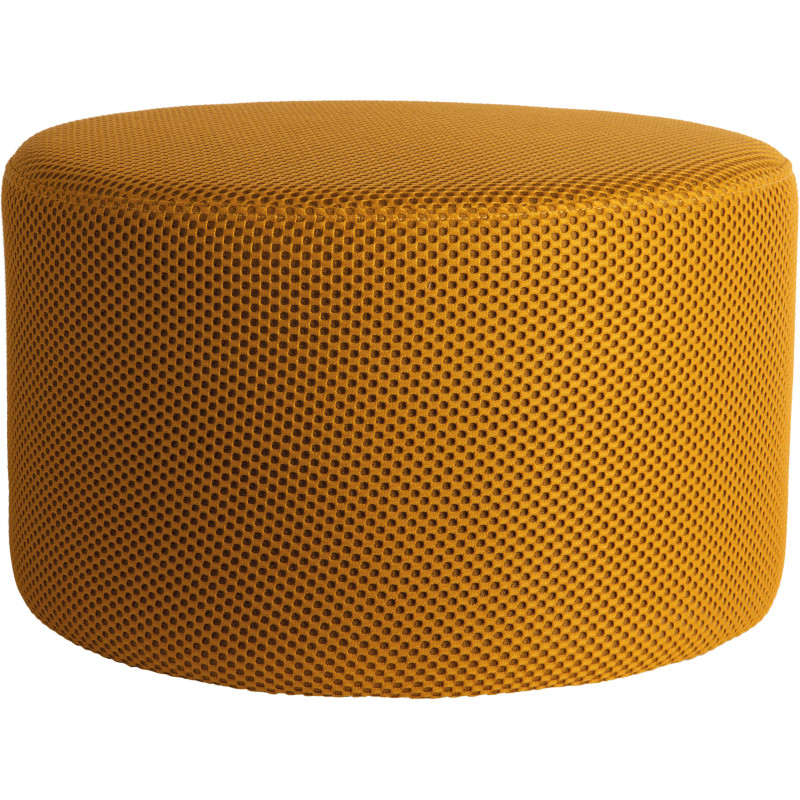 Pouf rond jaune ocre polyester 50 cm...