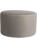 Pouf rond gris souris 50 cm Mesh