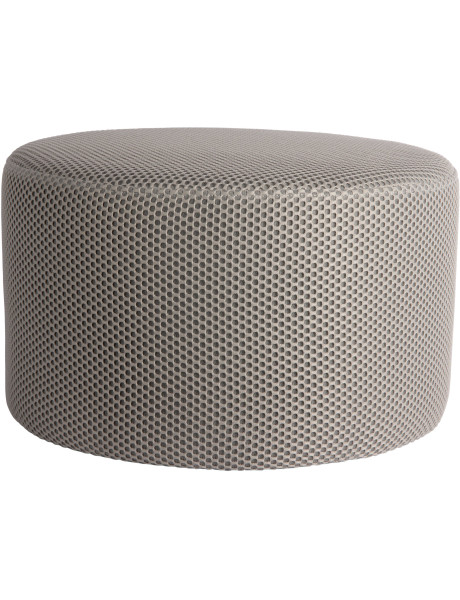 Pouf rond gris souris 50 cm Mesh