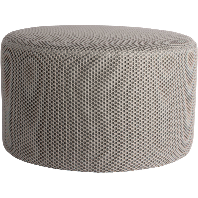 Pouf rond gris souris 50 cm Mesh