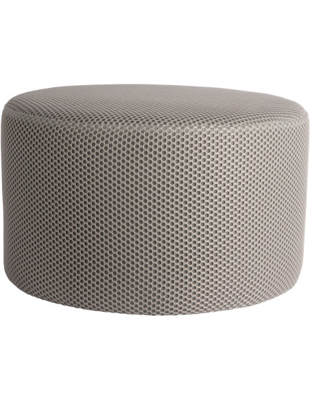 Pouf rond gris souris 50 cm Mesh