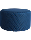 Pouf rond bleu cobalt polyester 50 cm Mesh