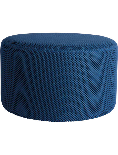 Pouf rond bleu cobalt polyester 50 cm Mesh