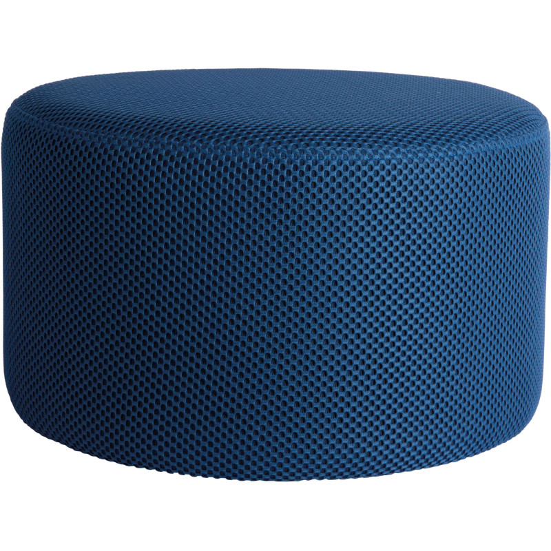 Pouf rond bleu cobalt polyester 50 cm...