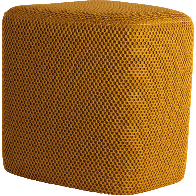 Pouf triangulaire jaune polyester 36...