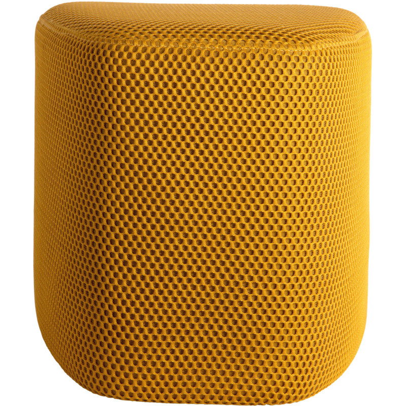Pouf triangulaire jaune polyester 36...