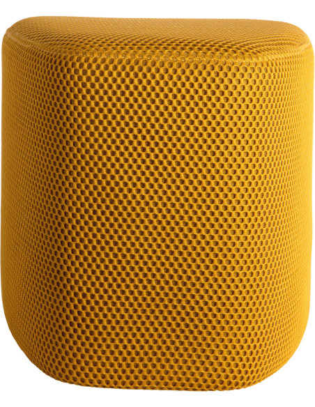 Pouf triangulaire jaune polyester 36 cm Mesh