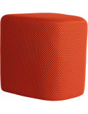 Pouf de salon triangulaire orange polyester 36 cm Mesh