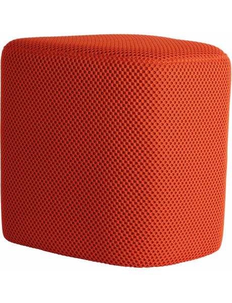 Pouf de salon triangulaire orange polyester 36 cm Mesh