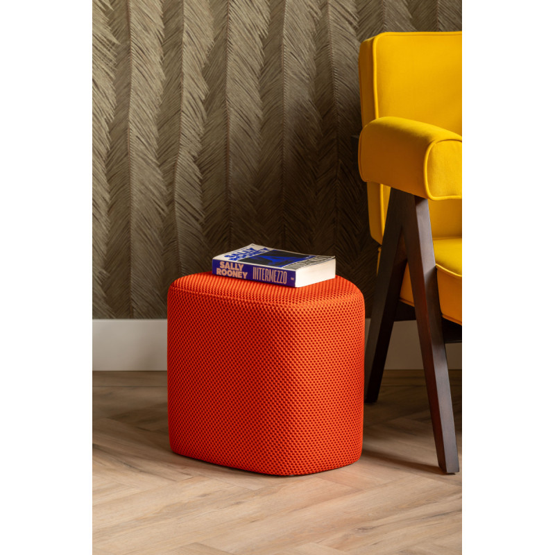 Pouf de salon triangulaire orange...