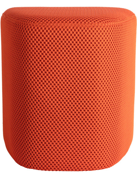 Pouf de salon triangulaire orange polyester 36 cm Mesh