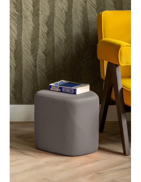 Pouf triangulaire gris souris polyester 36 cm Mesh