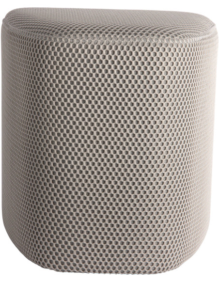 Pouf triangulaire gris souris polyester 36 cm Mesh