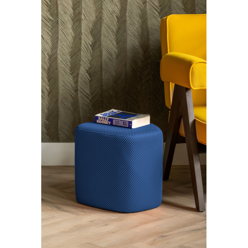 Pouf triangulaire bleu cobalt 36 cm Mesh