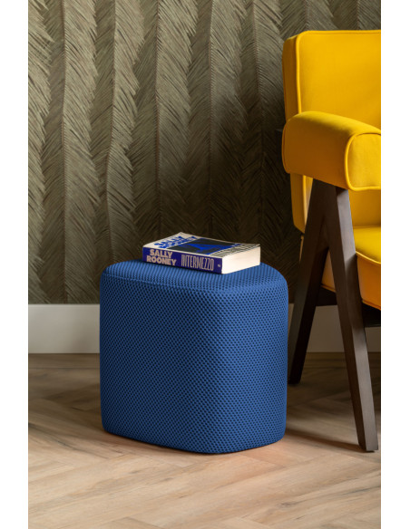 Pouf triangulaire bleu cobalt 36 cm Mesh