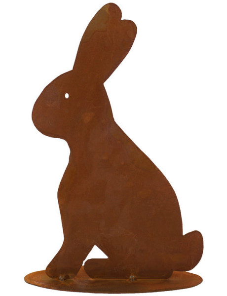 Lapin de jardin métal rouille 31 cm Alsfeld