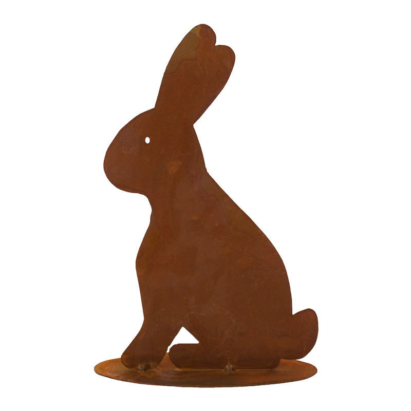 Lapin de jardin métal rouille 31 cm...