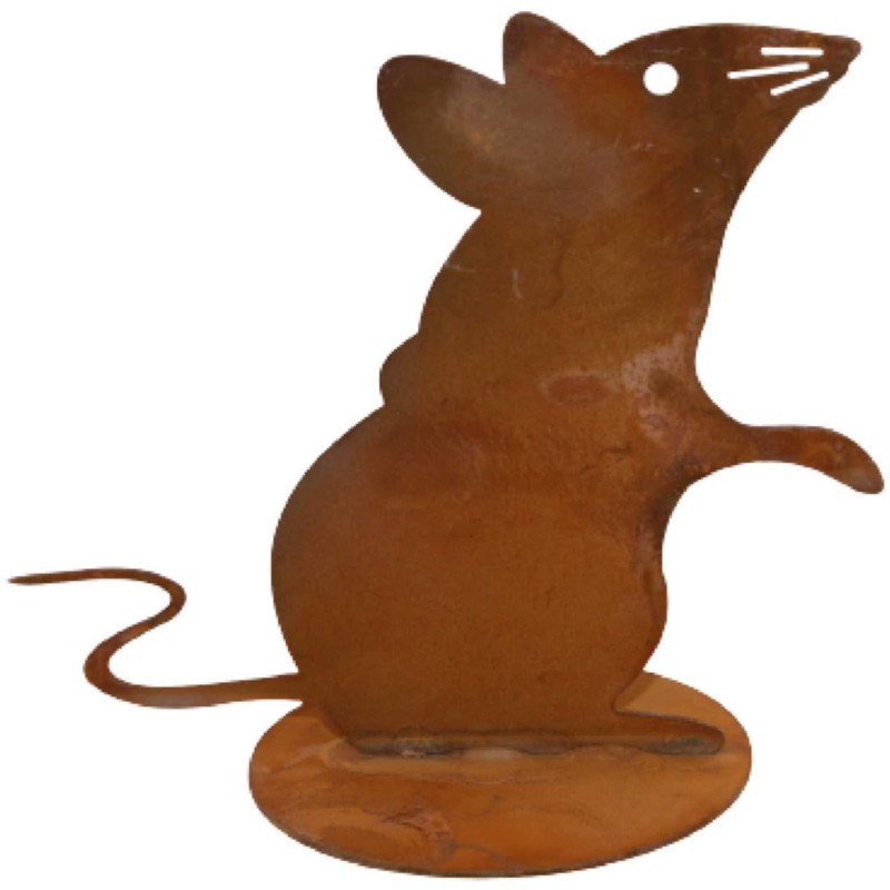 Souris déco de jardin en métal...