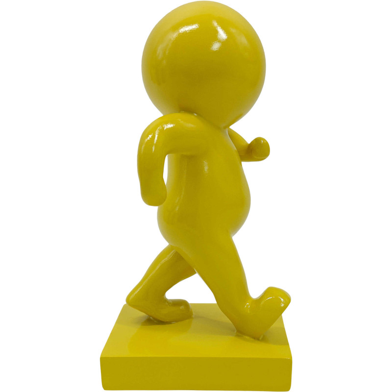 Statuette déco design jaune en...