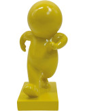 Statuette déco design jaune en polyrésine 20 cm Amigo Walking