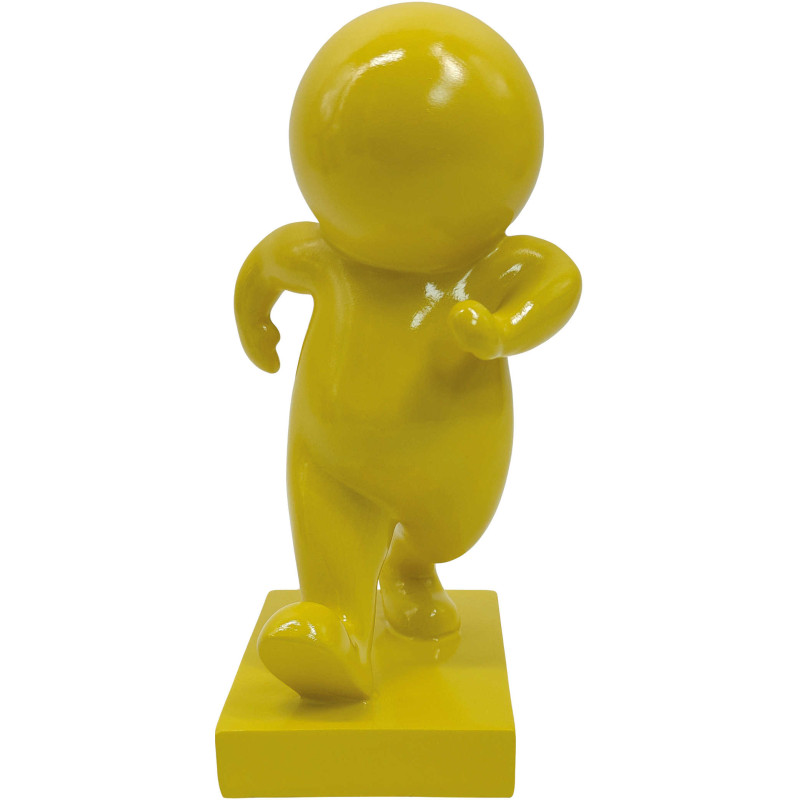 Statuette déco design jaune en...