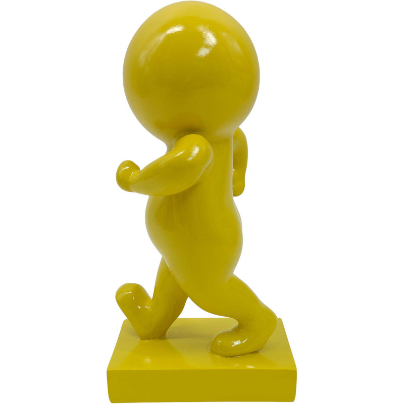 Statuette déco design jaune en...