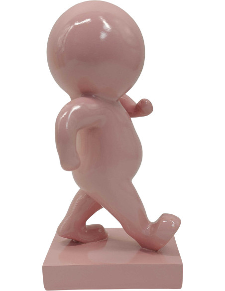 Statuette déco rose en polyrésine 20 cm Amigo Walking