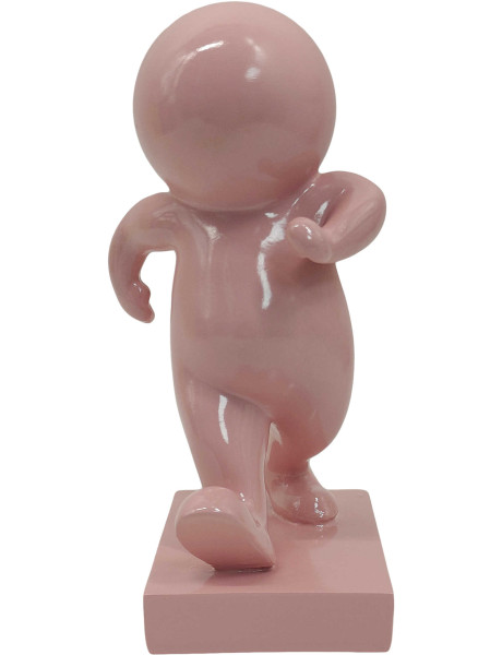 Statuette déco rose en polyrésine 20 cm Amigo Walking