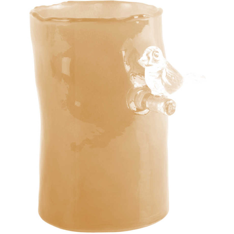 Petit vase oiseau jaune en verre Bird...