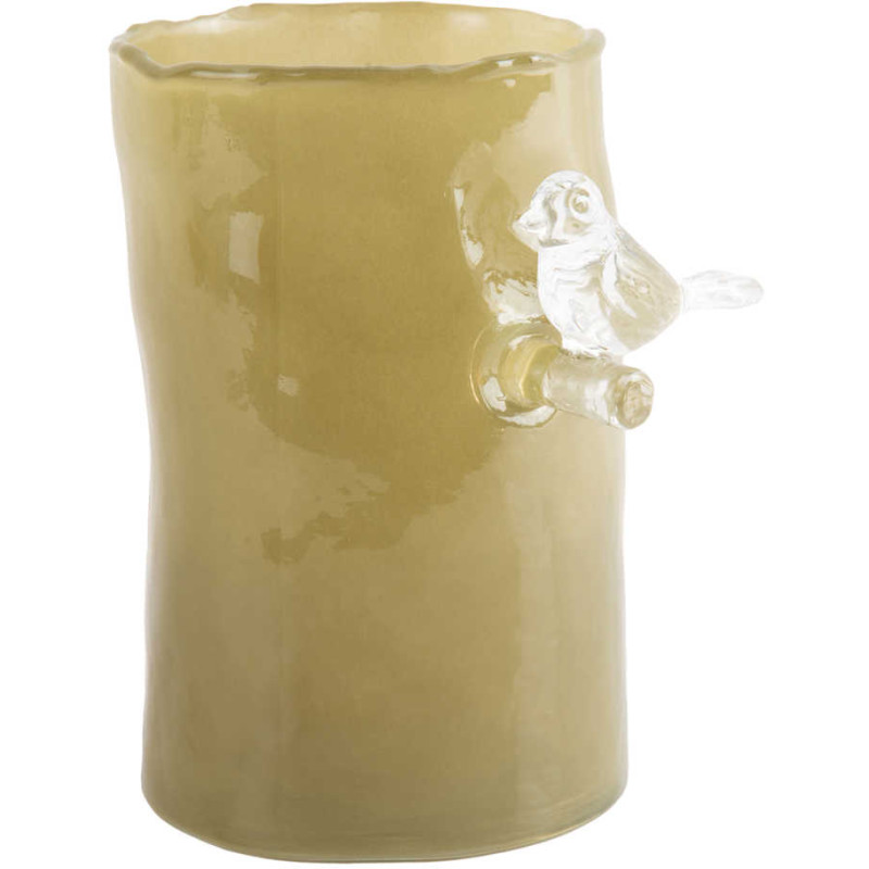 Petit vase oiseau vert en verre Bird...