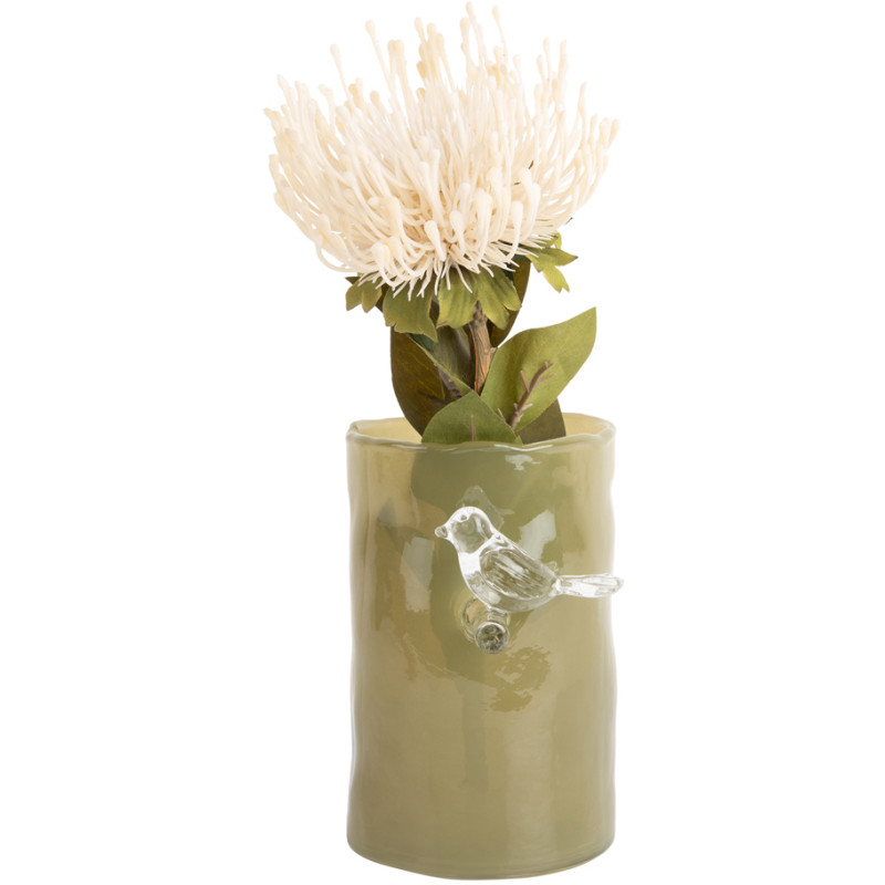Petit vase oiseau vert en verre Bird...