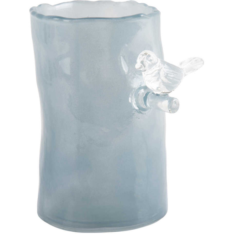 Petit vase oiseau bleu en verre Bird...