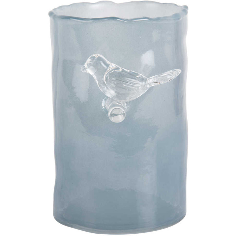 Petit vase oiseau bleu en verre Bird...