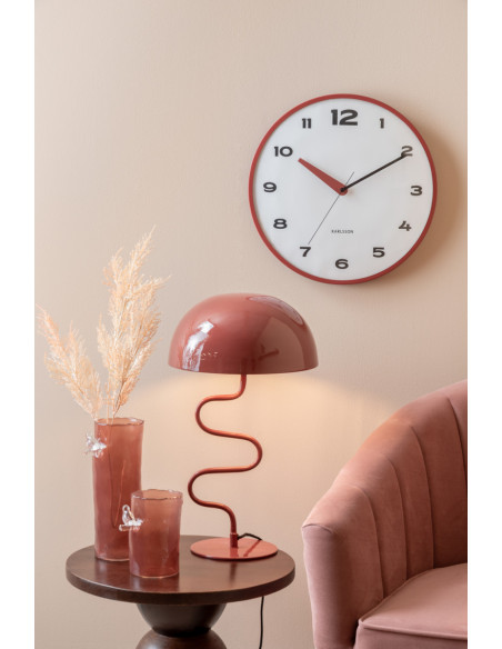 Vase oiseau sur branche ocre rouge en verre 27 cm Bird On Branch