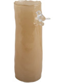Vase oiseau sur branche jaune en verre 27 cm Bird On Branch