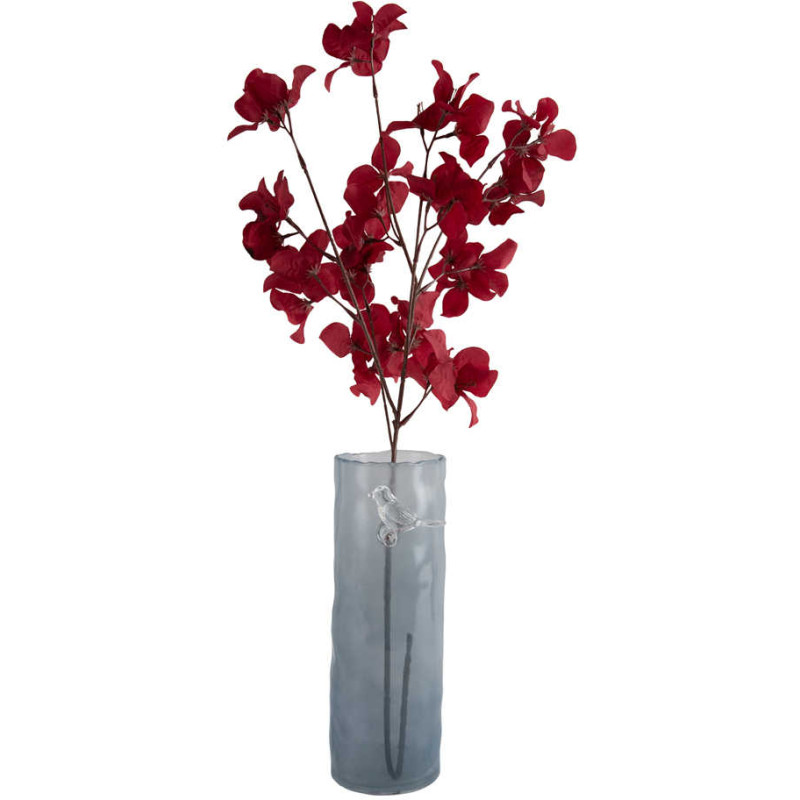 Vase oiseau sur branche bleu brumeux...