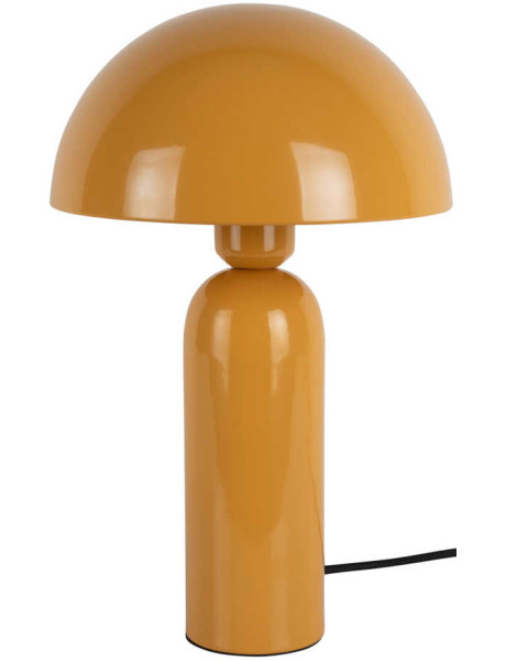 Lampe champignon jaune ocre métal 35 cm Atrayente
