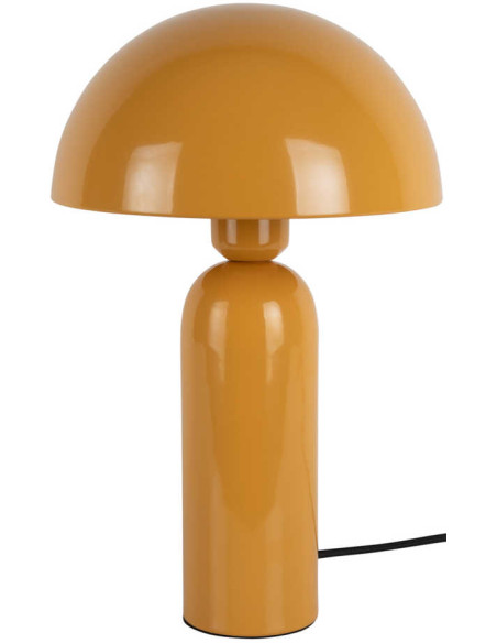 Lampe champignon jaune ocre métal 35 cm Atrayente