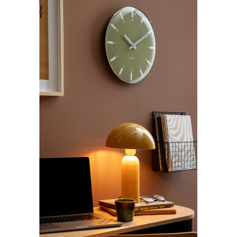 Lampe champignon jaune ocre métal 35...