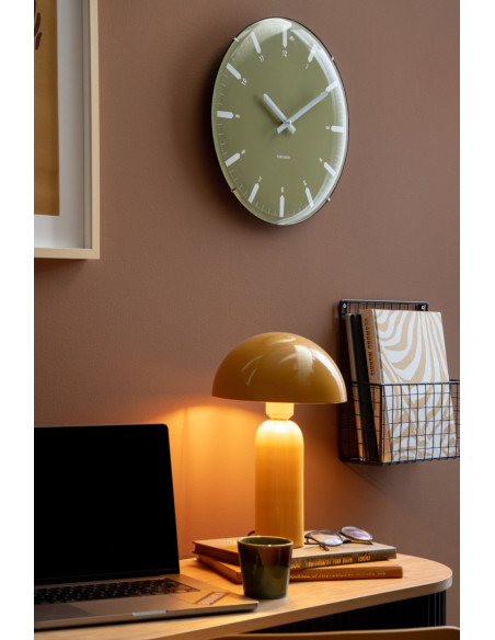 Lampe champignon jaune ocre métal 35 cm Atrayente