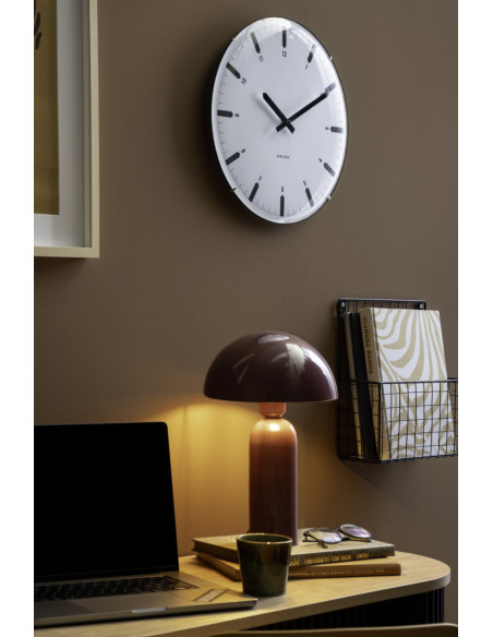 Lampe champignon violet prune métal 35 cm Atrayente