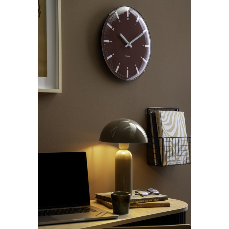Lampe champignon marron moka métal 35...