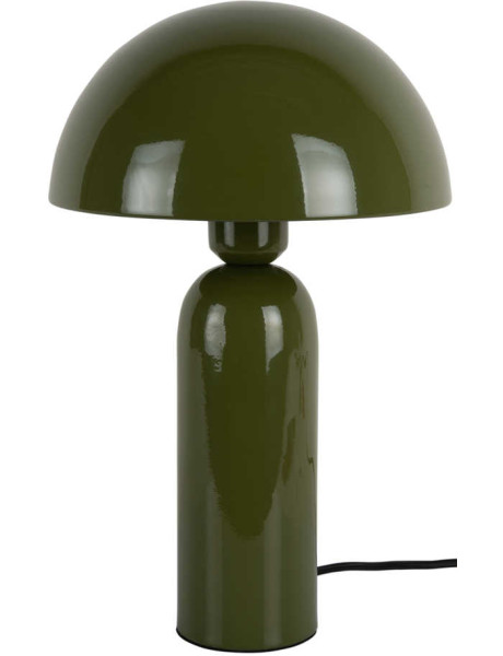 Lampe champignon vert olive métal 35 cm Atrayente